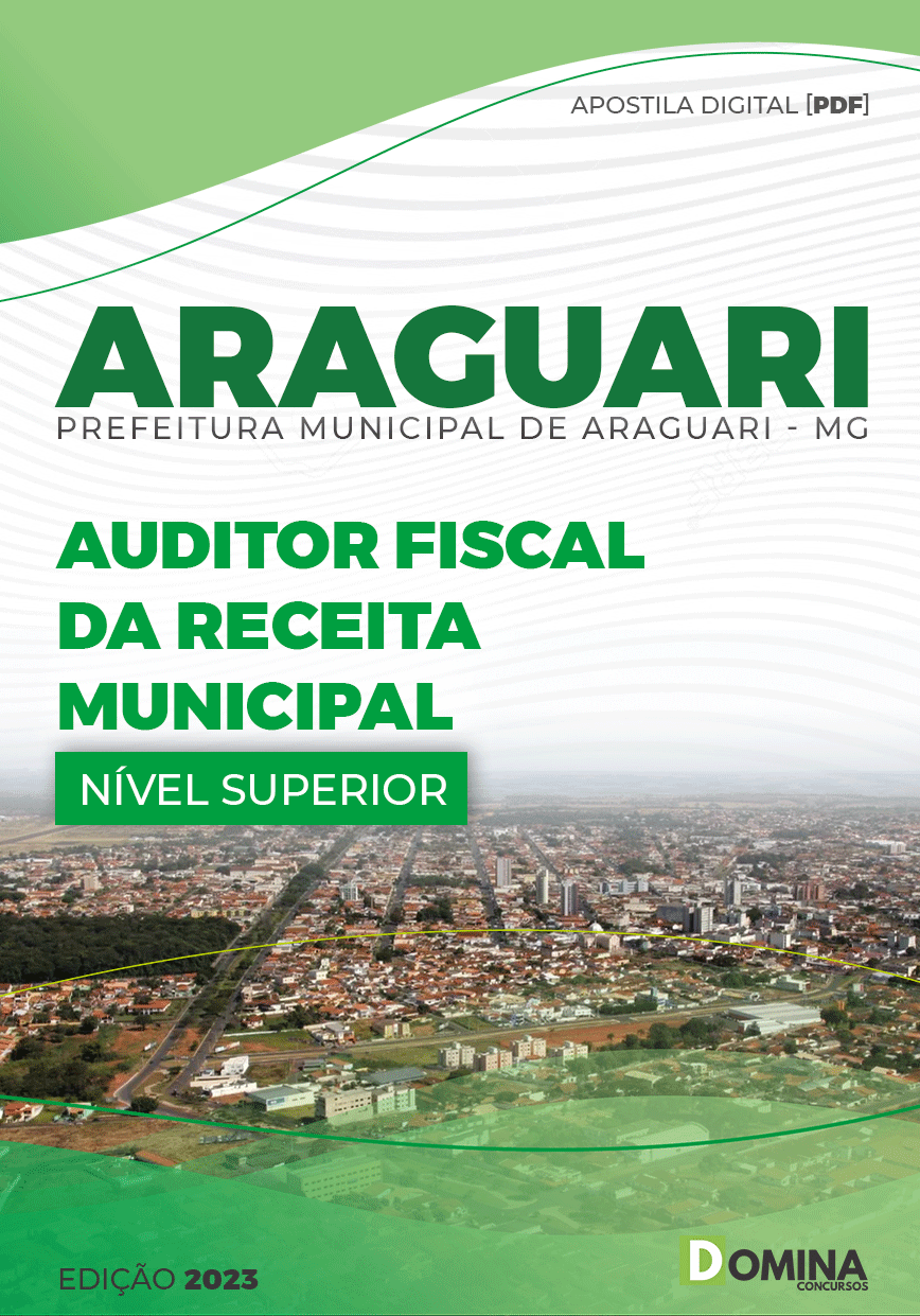 Apostila Pref Araguari MG 2023 Auditor Fiscal Receita Municipal