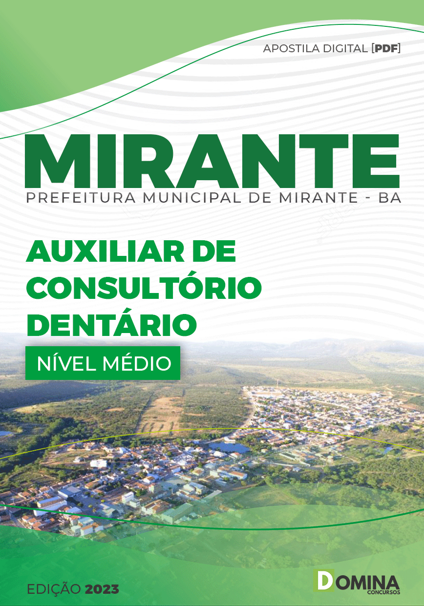 Apostila Pref Mirante BA 2023 Auxiliar Consultório Dentário