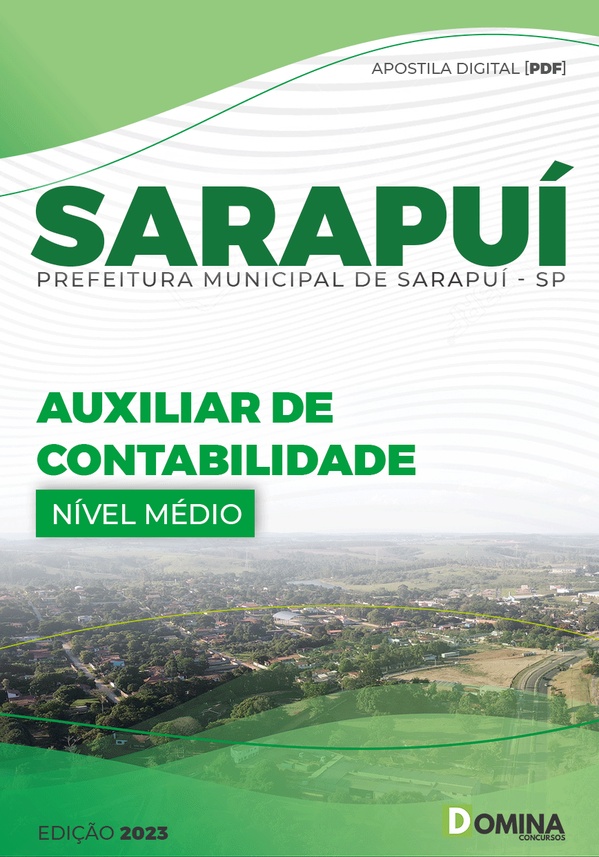 Apostila Digital Pref Sarapuí SP 2023 Agente Contabilidade