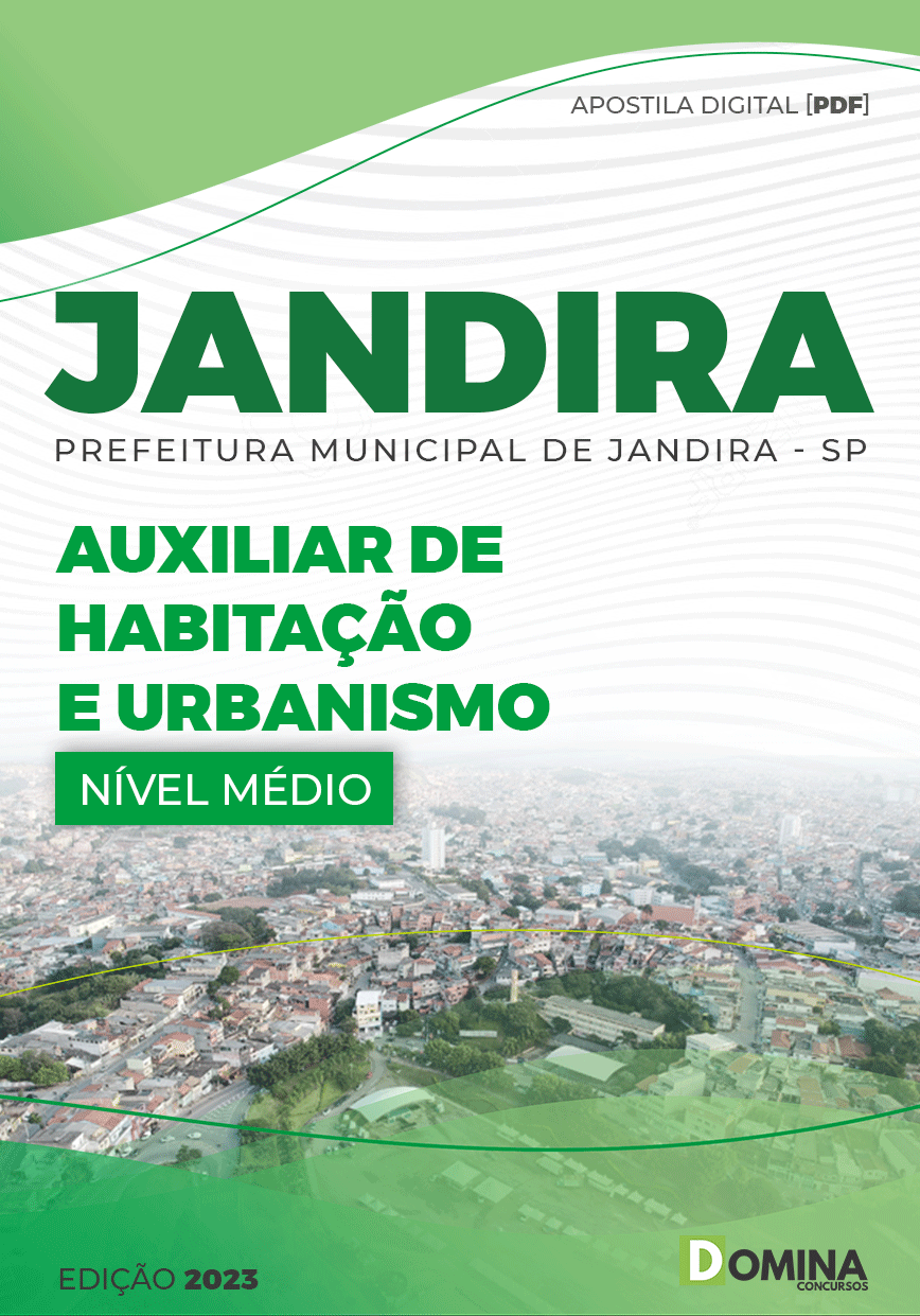 Apostila Pref Jandira SP 2023 Auxiliar Habitação Urbanismo