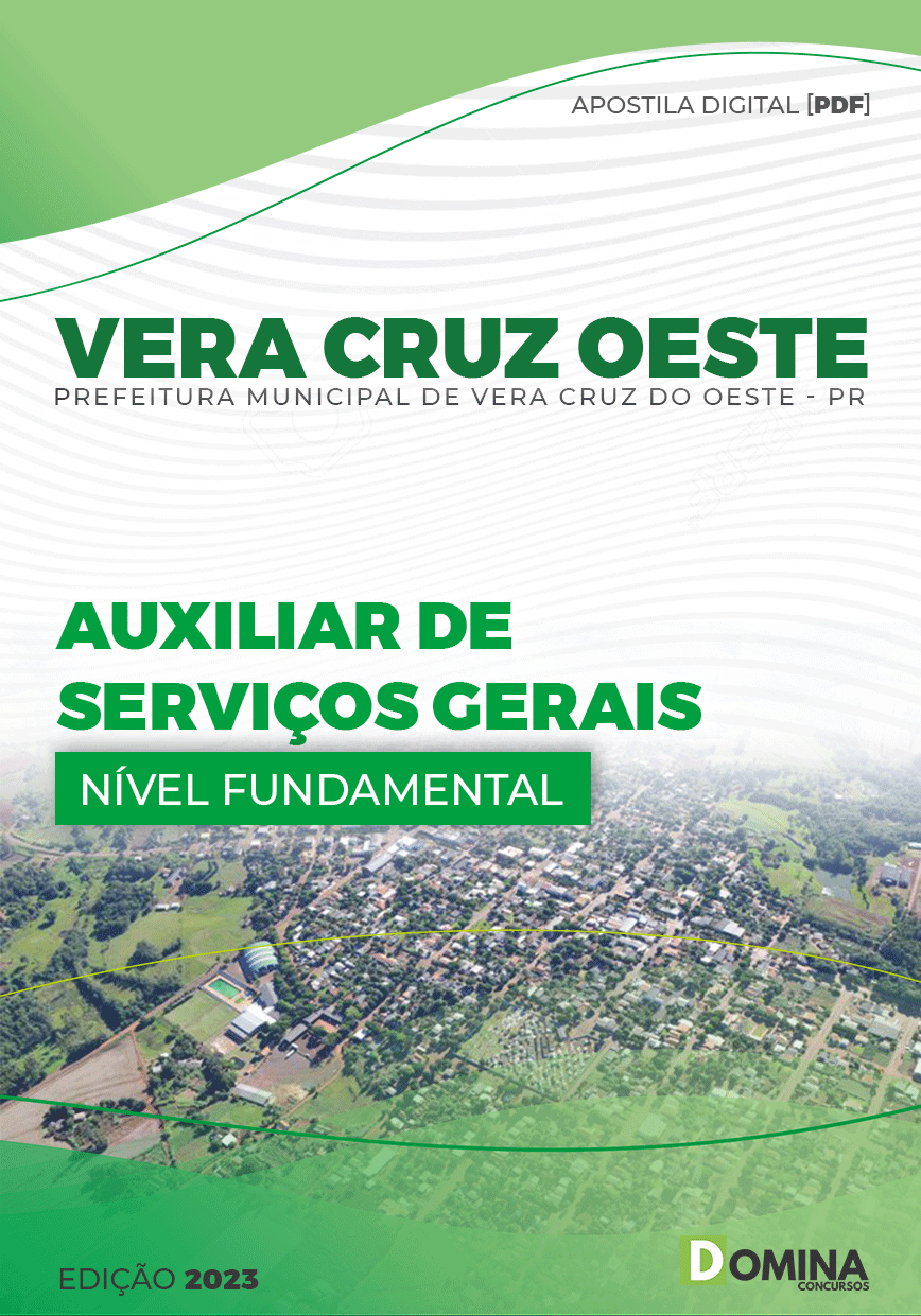 Apostila Pref Vera Cruz Oeste PR 2023 Auxiliar Serviços Gerais