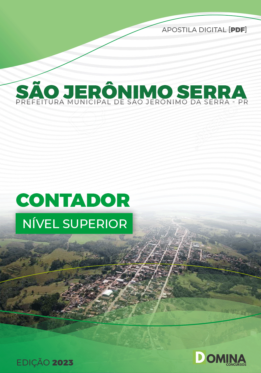 Apostila Pref São Jerônimo Serra PR 2023 Contador