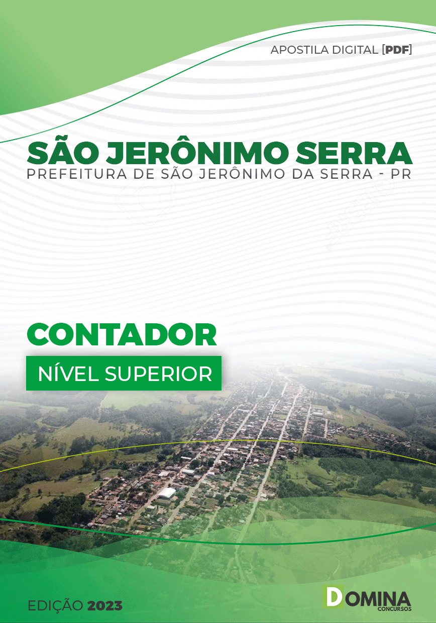 Apostila Pref São Jerônimo Serra PR 2023 Contador