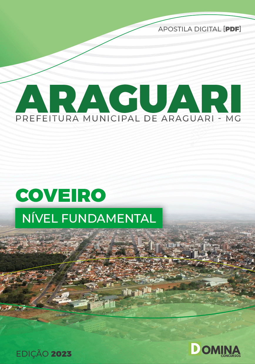 Apostila Digital Concurso Pref Araguari MG 2023 Coveiro
