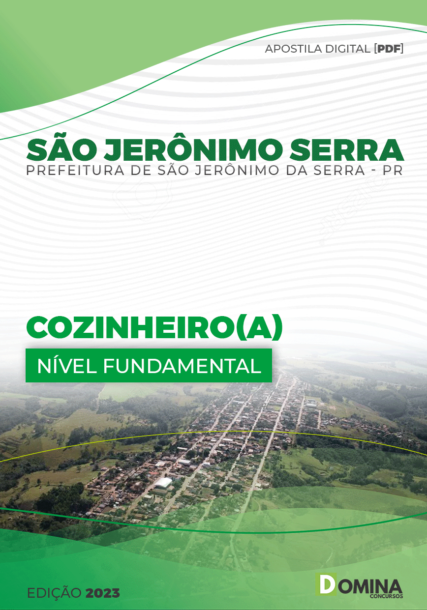 Apostila Pref São Jerônimo Serra PR 2023 Cozinheiro