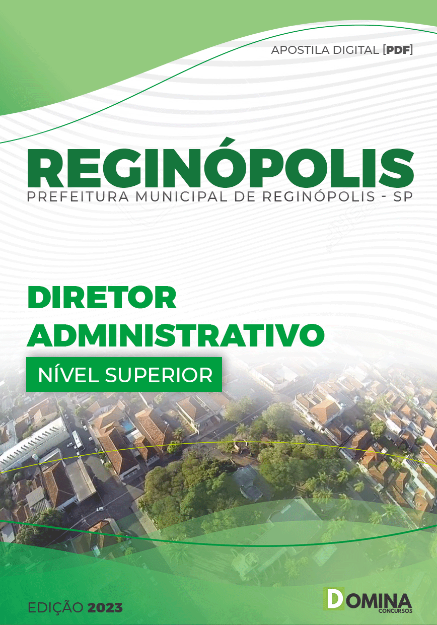 Apostila Digital Pref Reginópolis SP 2023 Diretor Administrativo