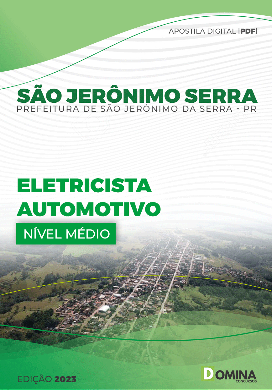Apostila Pref São Jerônimo Serra PR 2023 Eletricista Automotivo