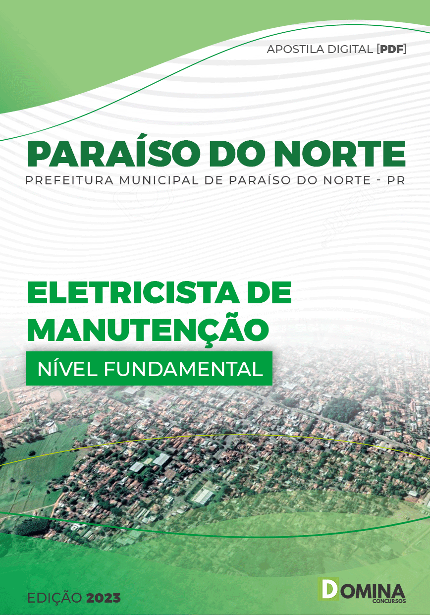 Apostila Pref Paraíso Norte PR 2023 Eletricista Manutenção