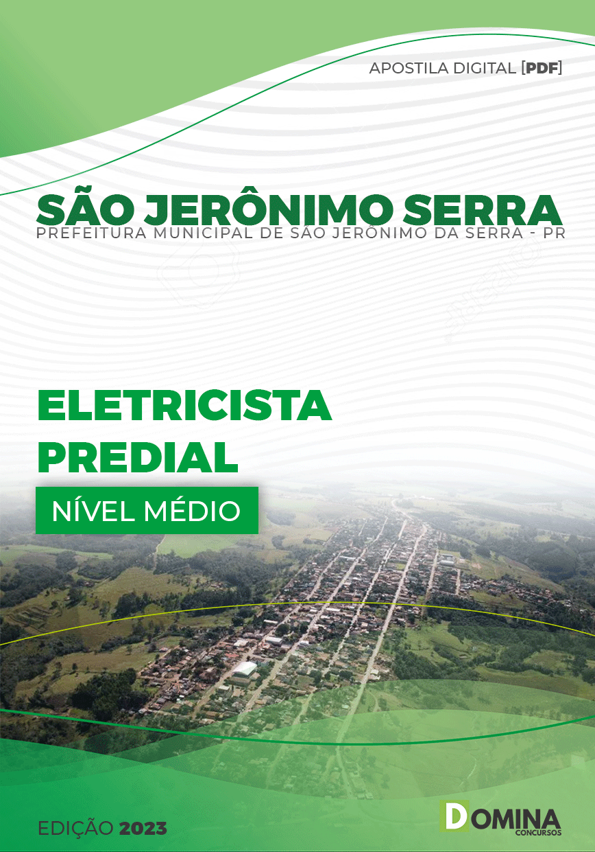 Apostila Pref São Jerônimo Serra PR 2023 Eletricista Predial