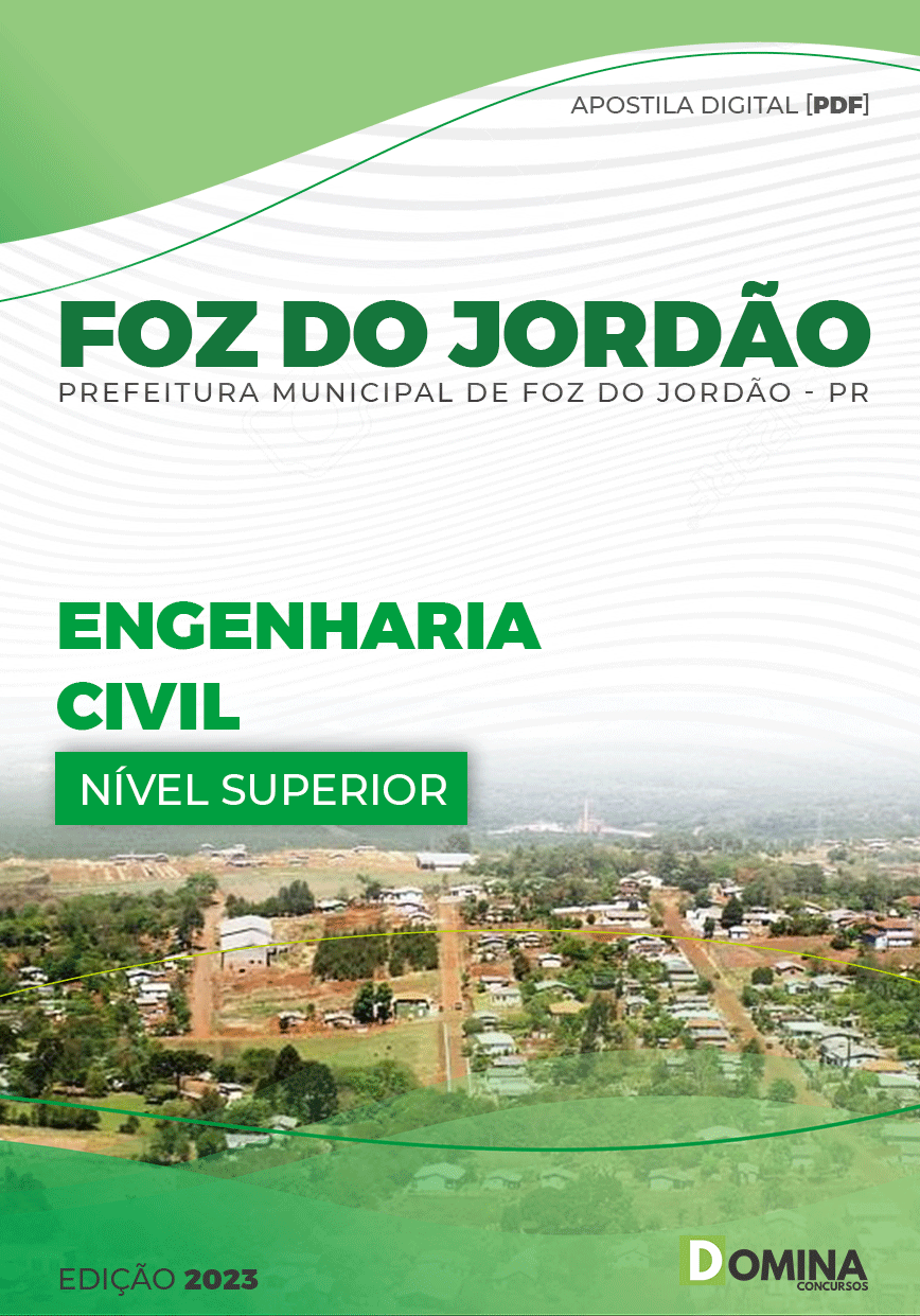 Apostila Digital Pref Foz Jordão PR 2023 Engenharia Civil