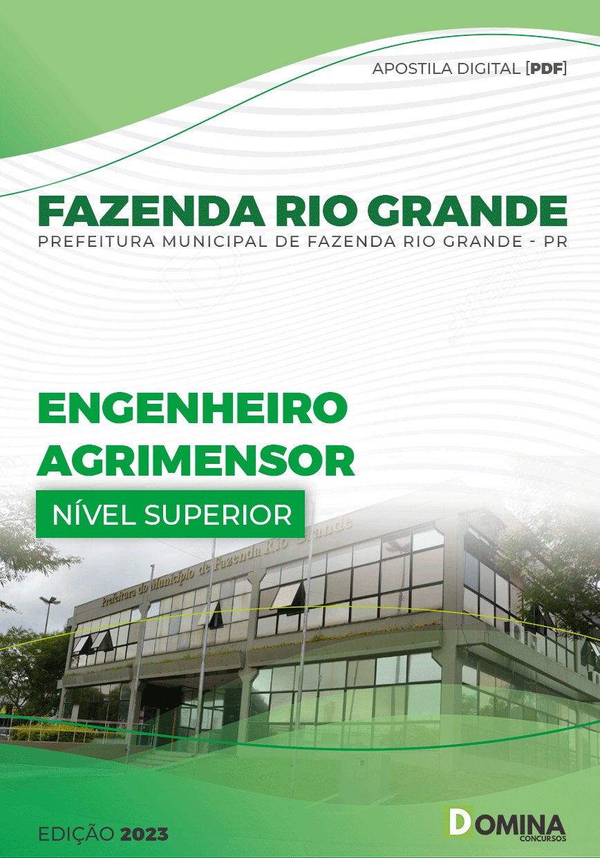 Apostila Pref Fazenda Rio Grande PR 2023 Engenheiro Agrimensor
