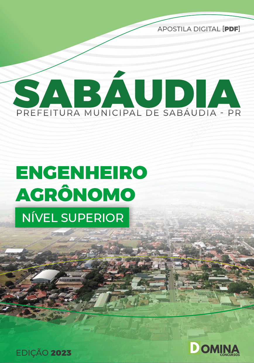 Apostila Digital Pref Sabáudia PR 2023 Engenheiro Agrônomo