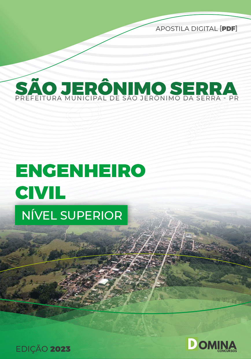 Apostila Pref São Jerônimo Serra PR 2023 Engenheiro Civil