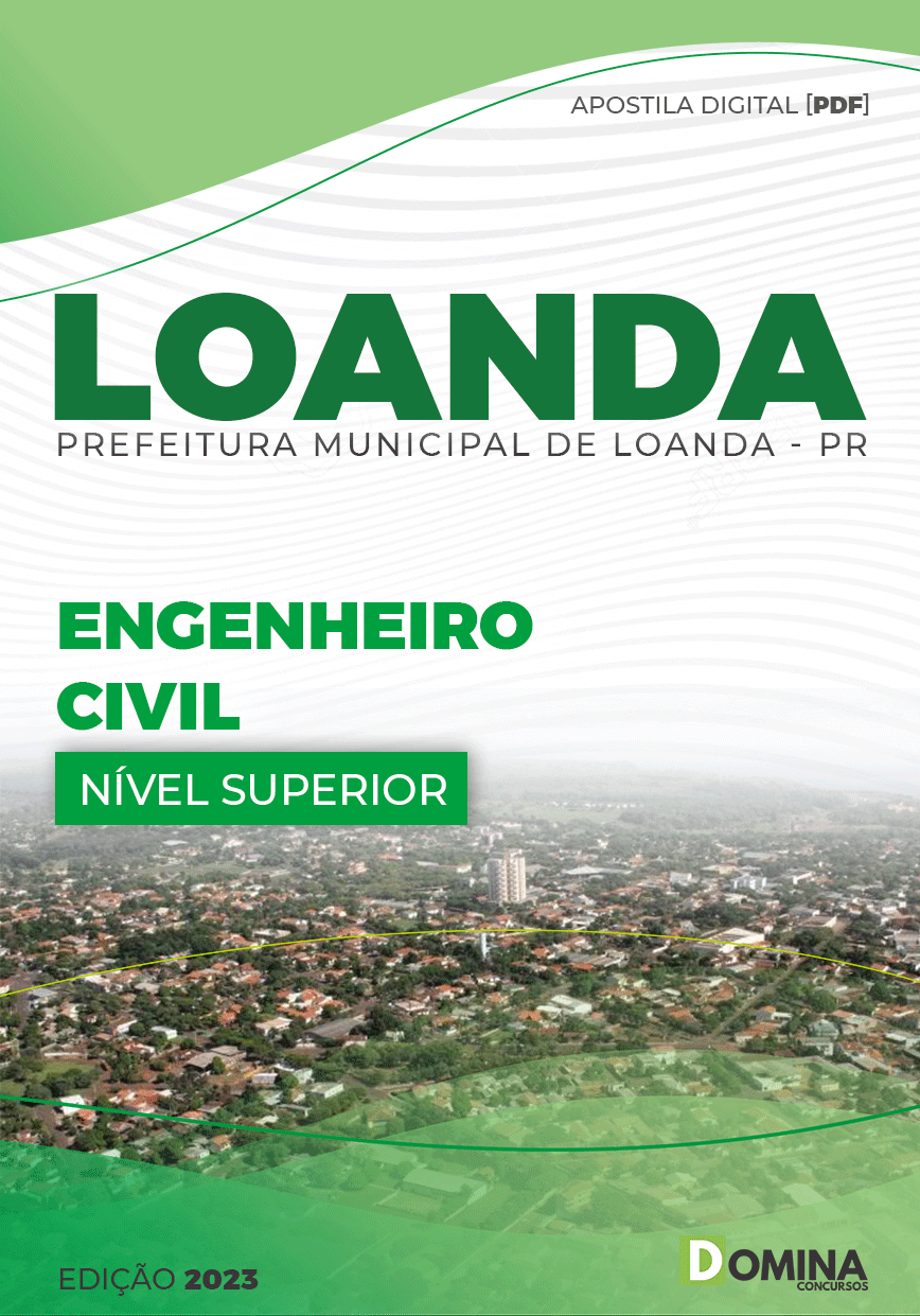 Apostila Concurso Pref Loanda PR 2023 Engenheiro Civil