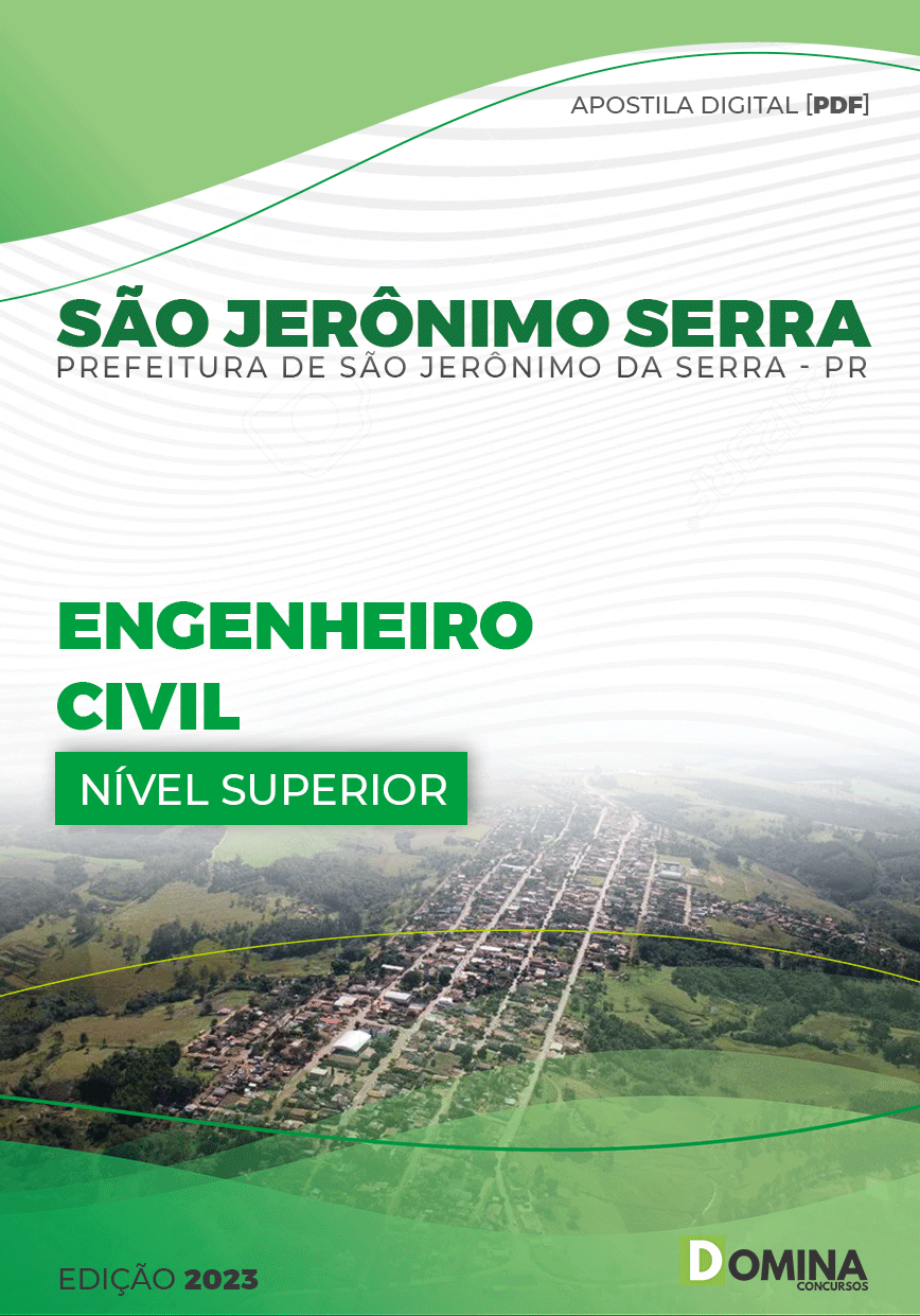 Apostila Pref São Jerônimo Serra PR 2023 Engenheiro Civil