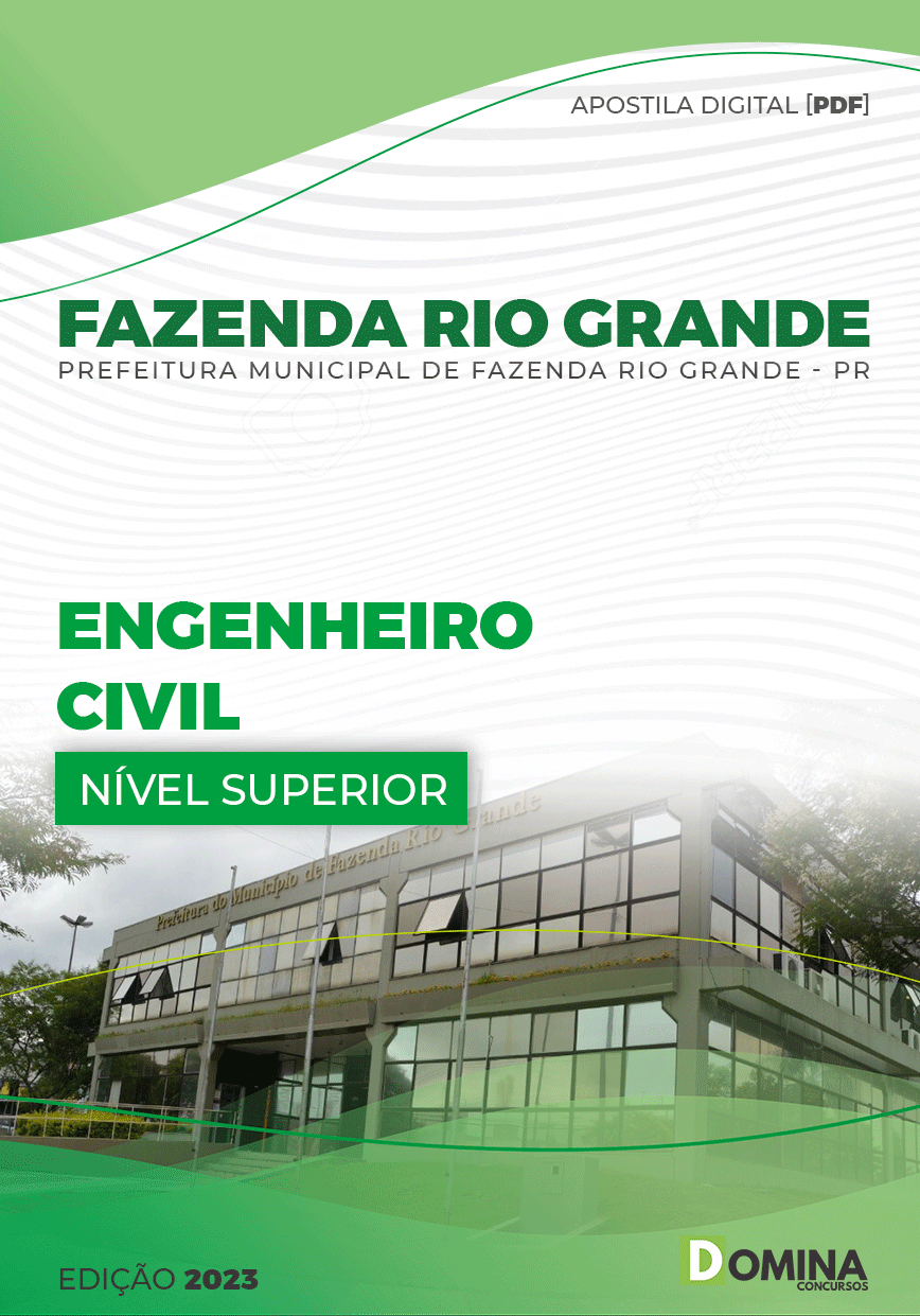 Apostila Pref Fazenda Rio Grande PR 2023 Engenheiro Civil