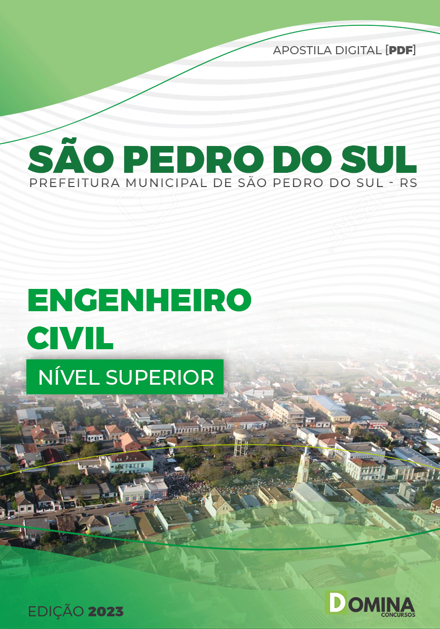 Apostila Digital Pref São Pedro do Sul RS 2023 Engenheiro Civil