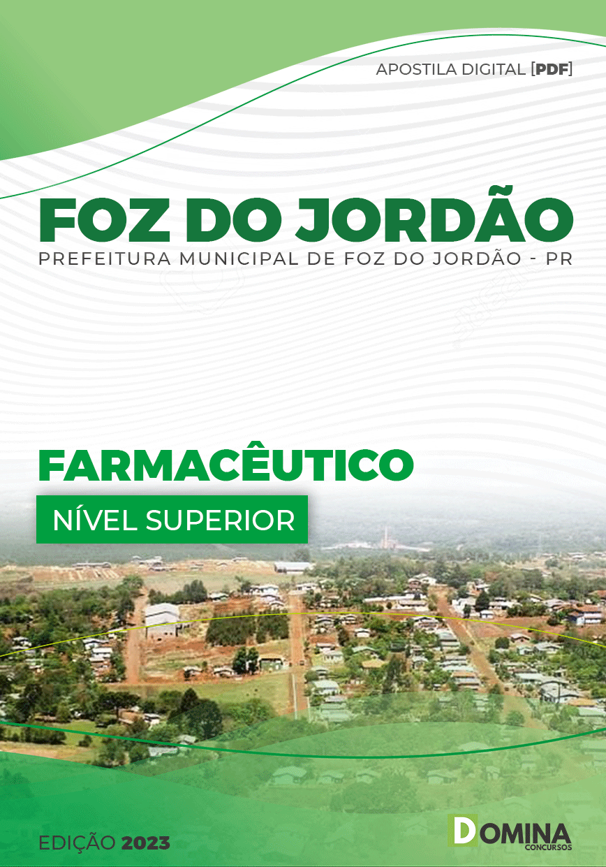 Apostila Digital Pref Foz Jordão PR 2023 Farmacêutico