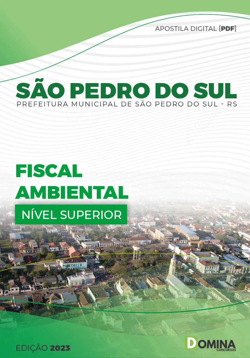 Apostila Digital Pref São Pedro do Sul RS 2023 Fiscal Ambiental