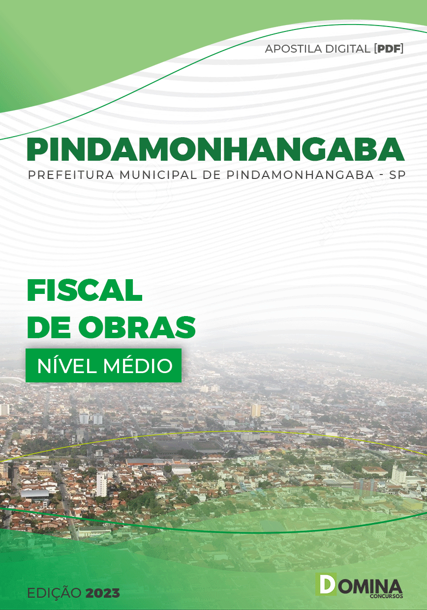 Apostila Pref Pindamonhangaba SP 2023 Fiscal Obras