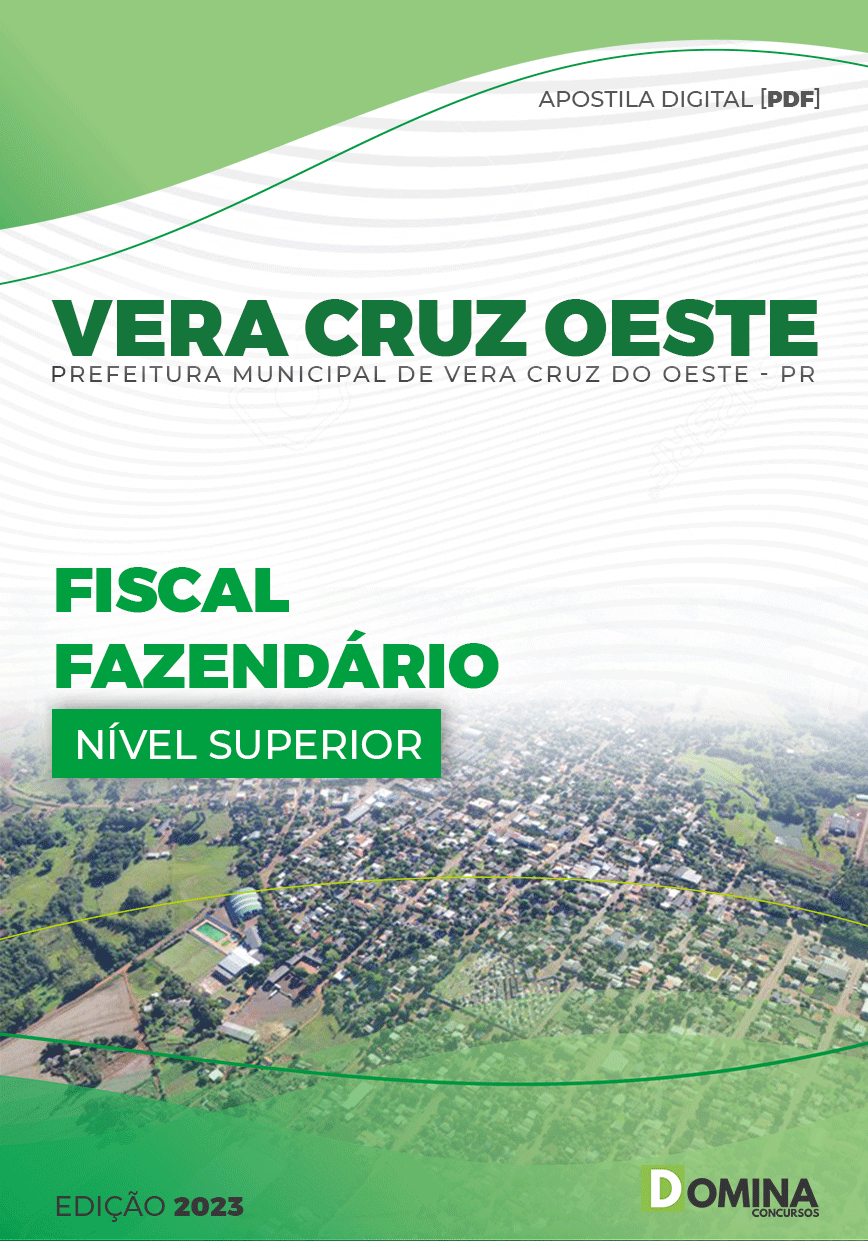 Apostila Pref Vera Cruz Oeste PR 2023 Fiscal Fazendário