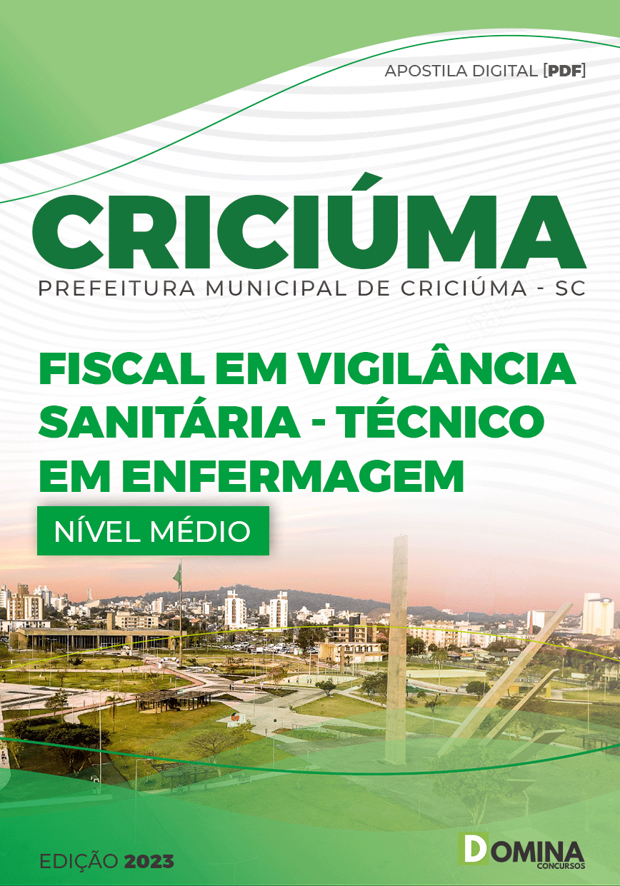 Apostila Pref Criciúma Sc 2023 Fiscal Vigilância Técnico Enfermagem