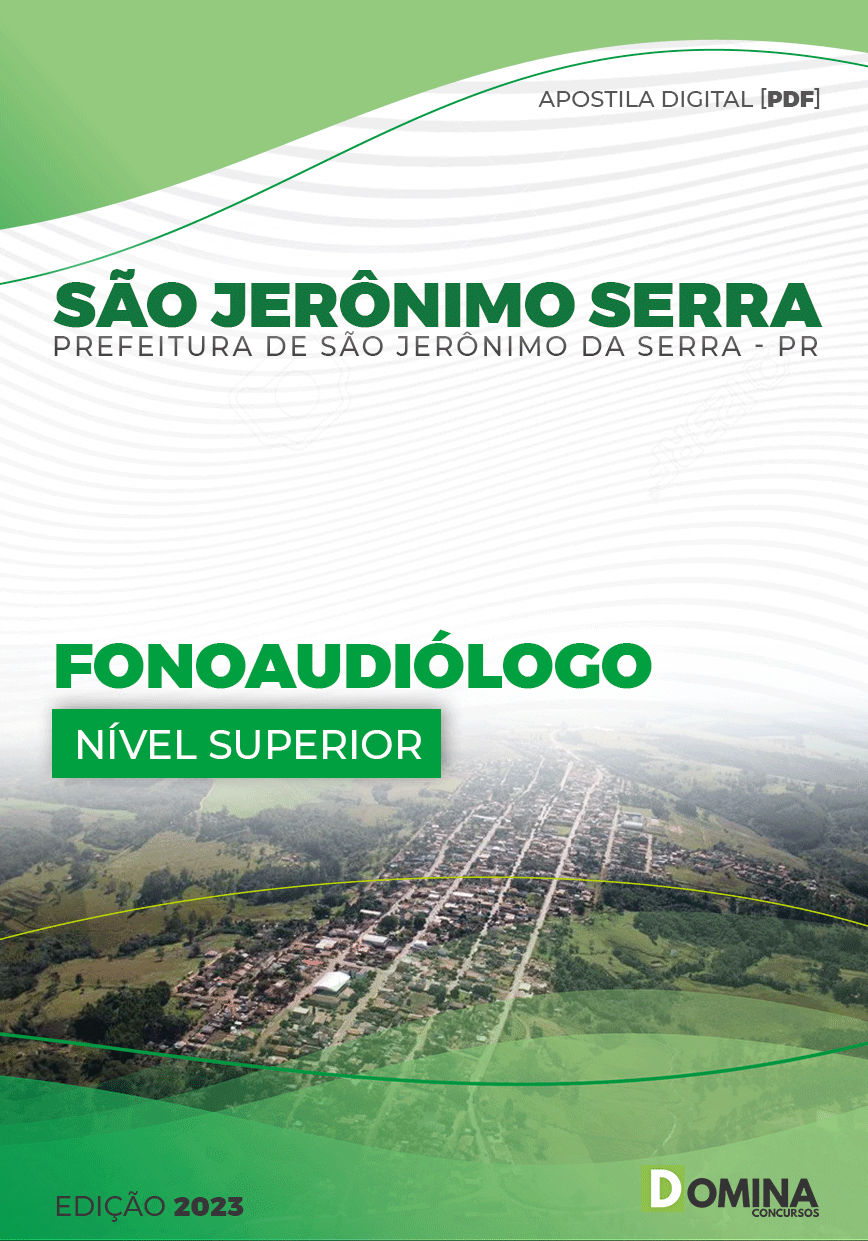 Apostila Pref São Jerônimo Serra PR 2023 Fonoaudiólogo