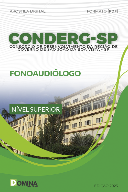 Apostila Concurso CONDERG SP 2023 Fonoaudiólogo