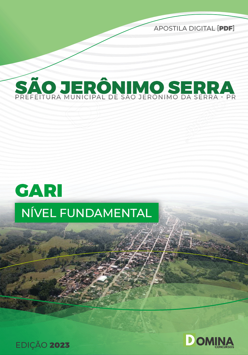 Apostila Pref São Jerônimo Serra PR 2023 Gari