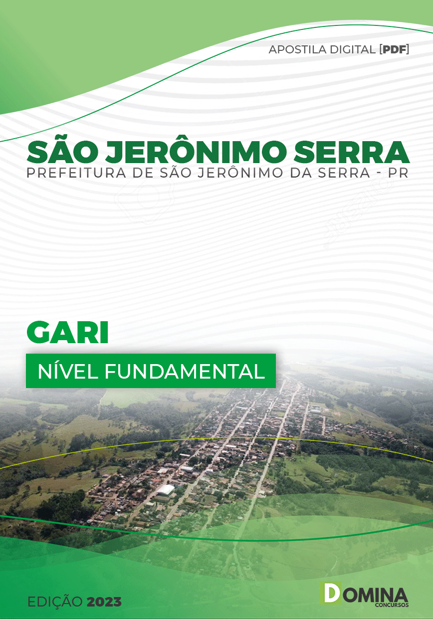 Apostila Digital Pref São Jerônimo Serra PR 2023 Gari