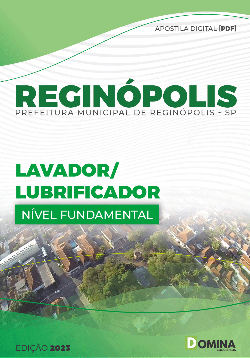 Apostila Pref Reginópolis SP 2023 Lavador Lubrificador