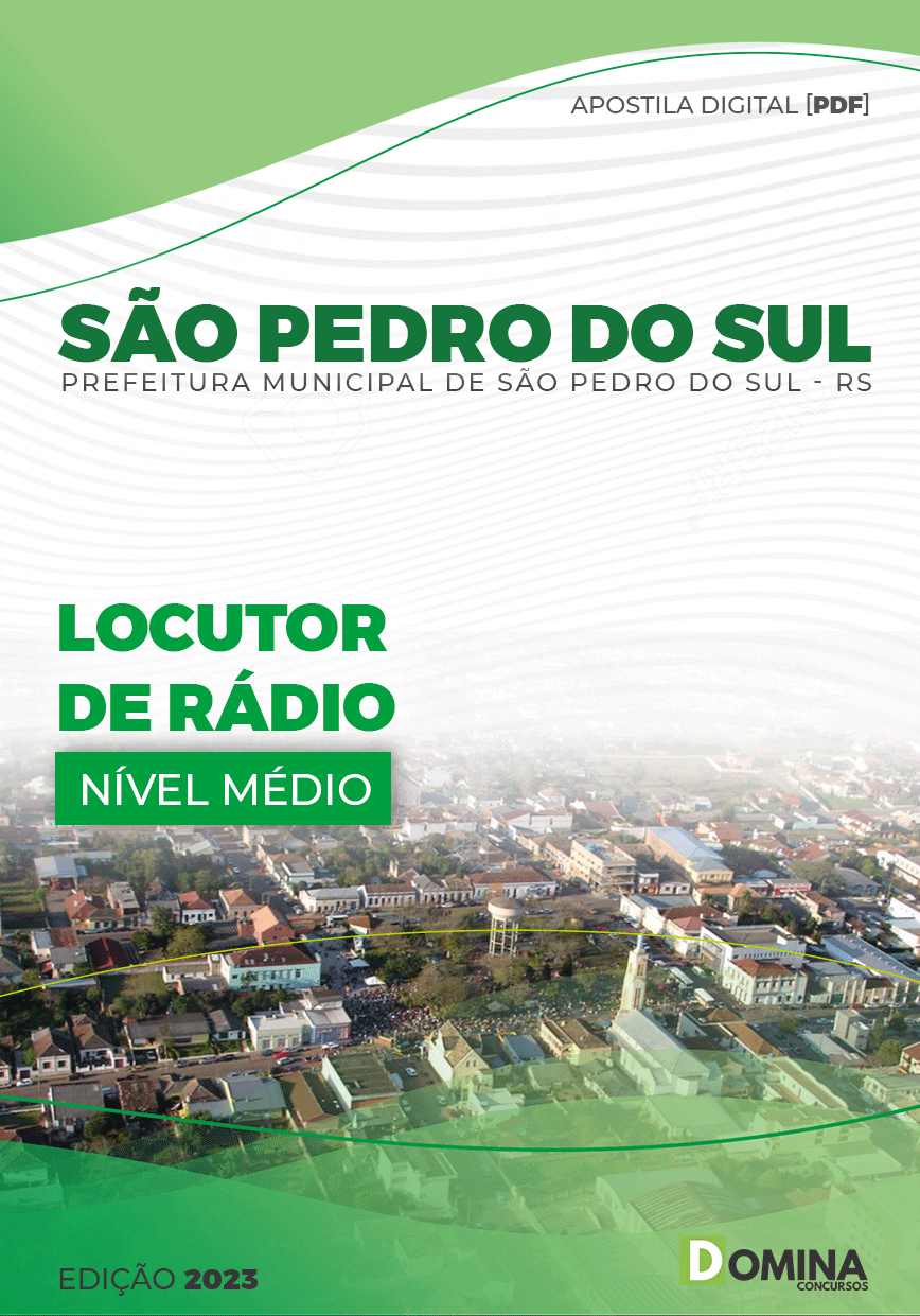 Apostila Digital Pref São Pedro do Sul RS 2023 Locutor Rádio