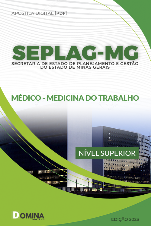 Apostila SEPLAG MG 2023 Analista Seguridade Medicina Trabalho