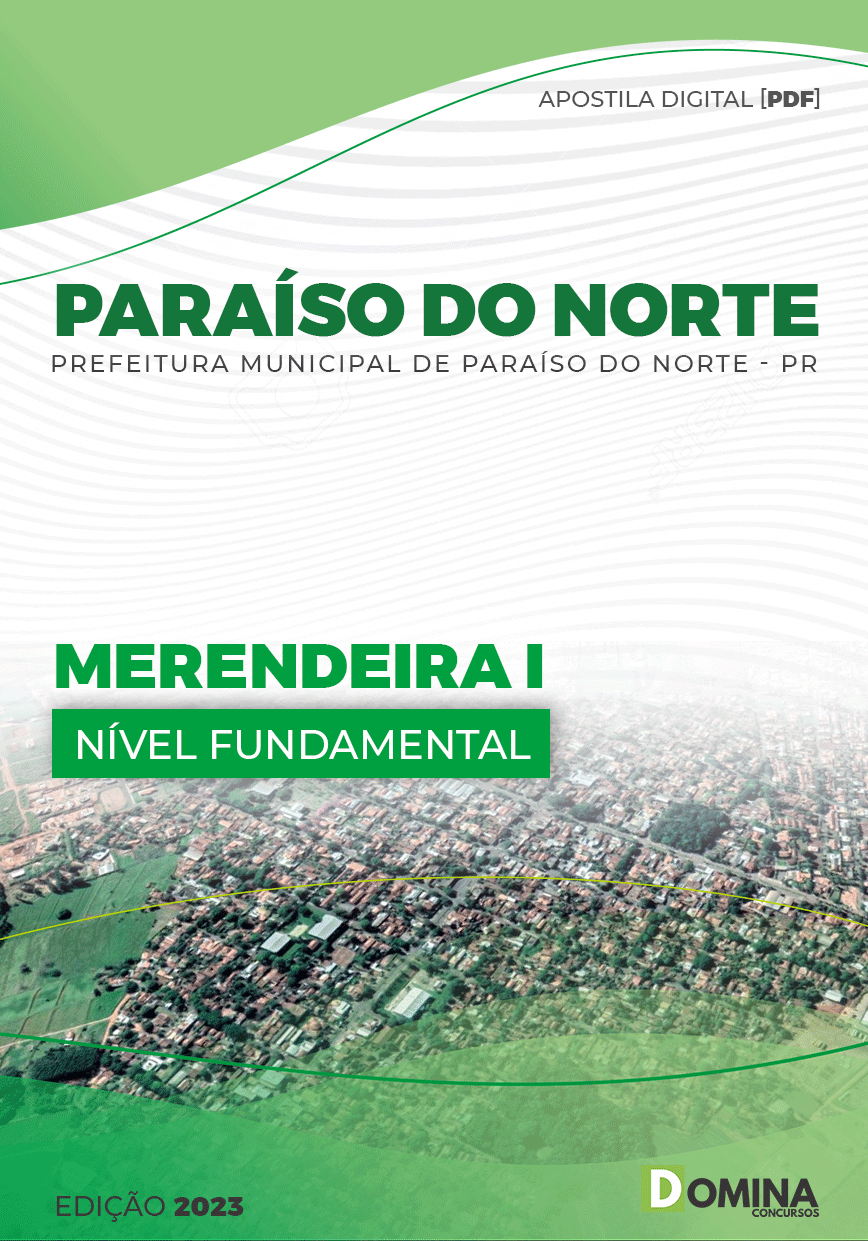 Apostila Digital Pref Paraíso Norte PR 2023 Merendeira
