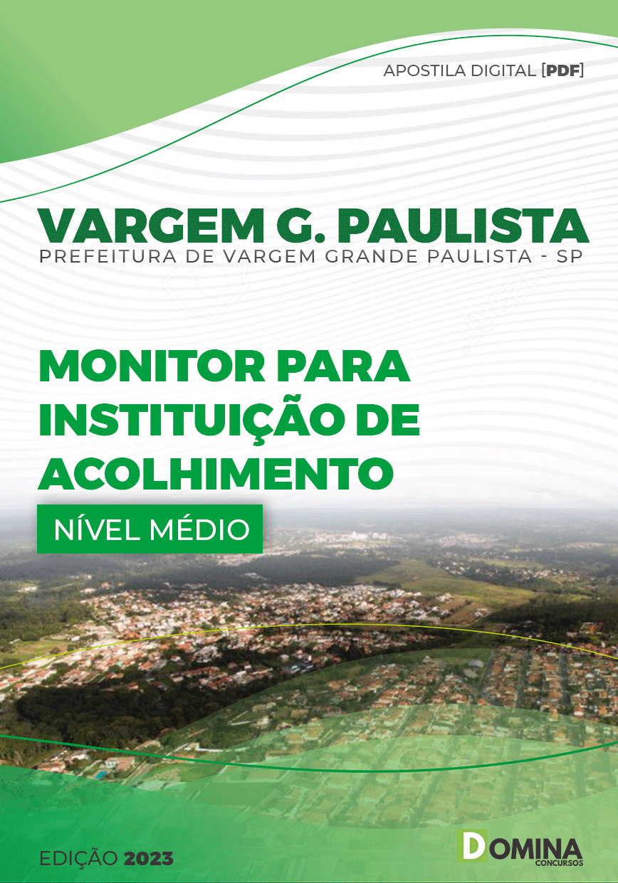 Apostila Pref Vargem Grande Paulista SP 2023 Monitor Acolhimento