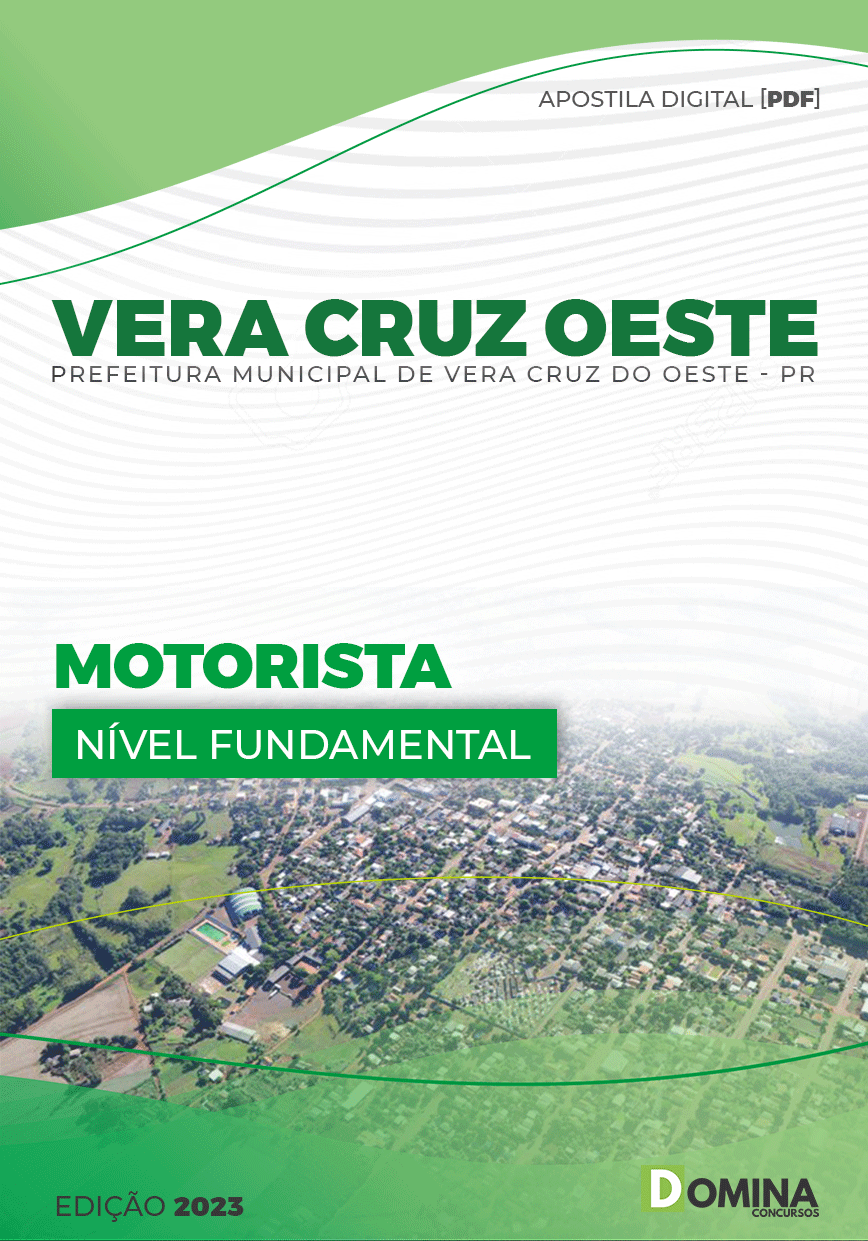 Apostila Digital Pref Vera Cruz Oeste PR 2023 Motorista