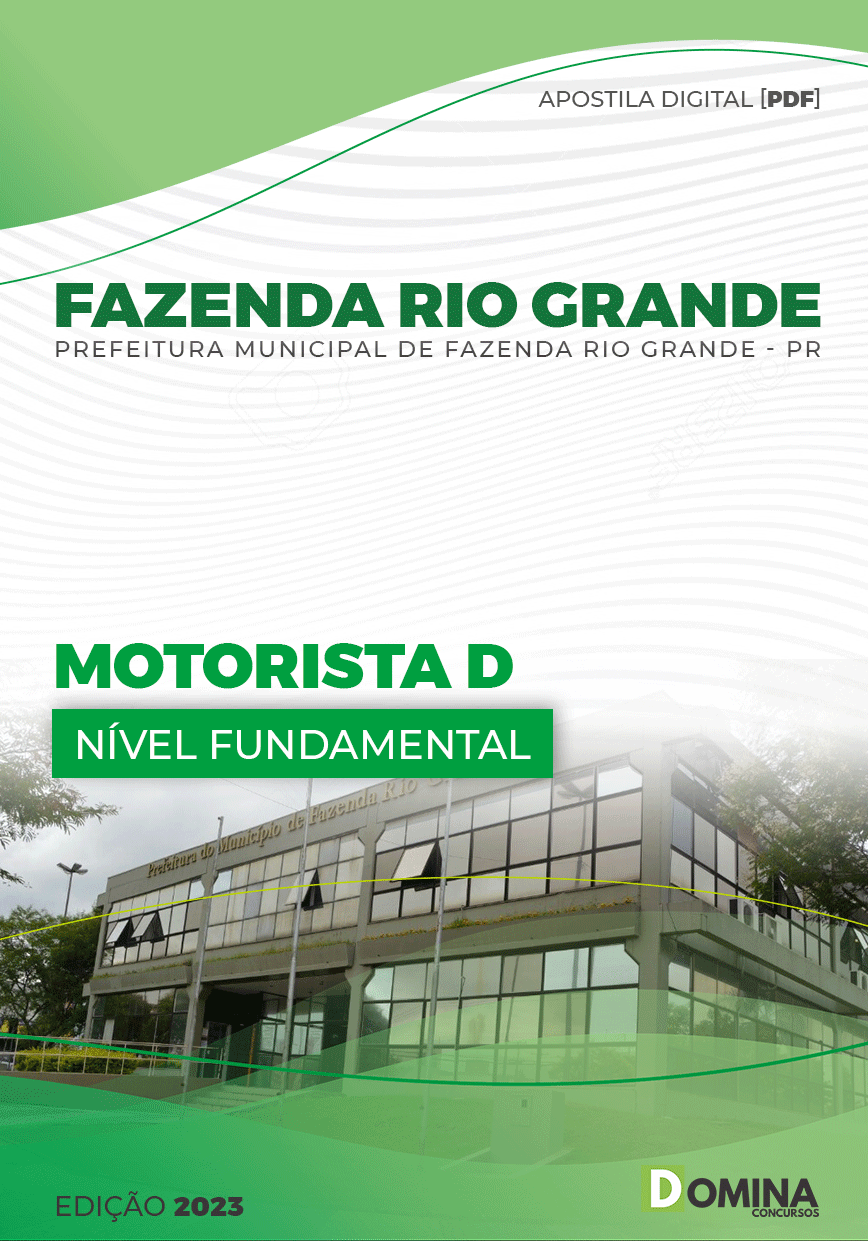 Apostila Pref Fazenda Rio Grande PR 2023 Motorista D