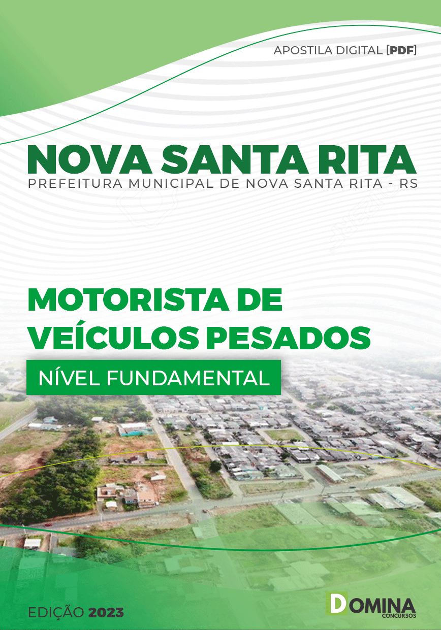 Apostila Pref Nova Santa Rita RS 2023 Motorista Veículos Pesados