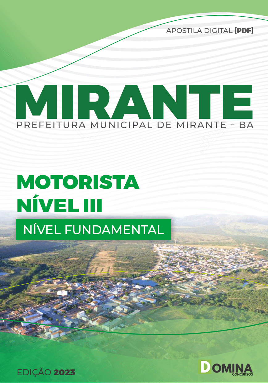 OperApostila Concurso Pref Mirante BA 2023 Motorista Nível IIIador Máquinas Pesadas