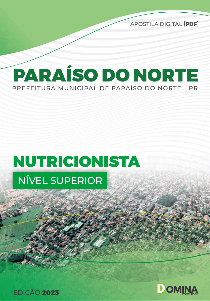 Apostila Digital Pref Paraíso Norte PR 2023 Nutricionista