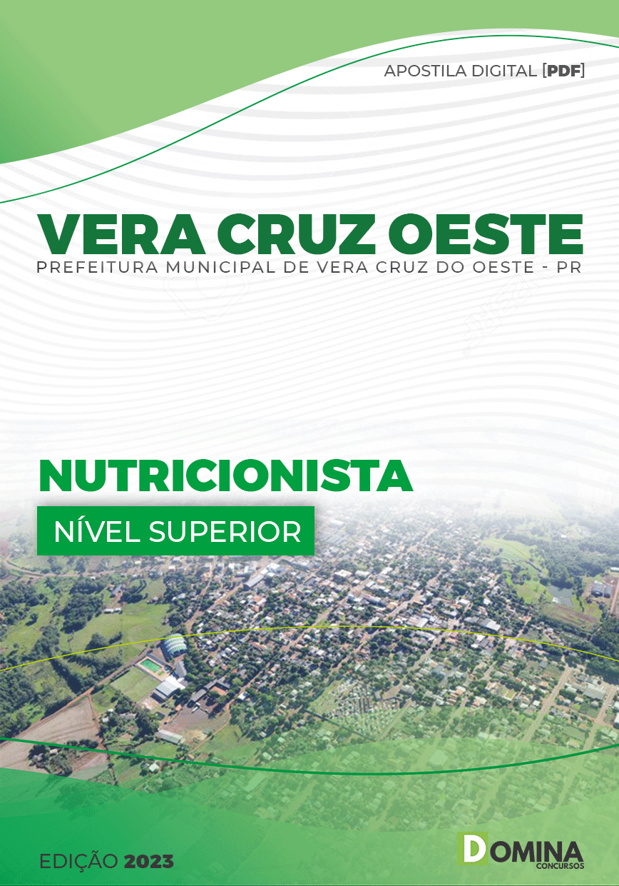 Apostila Digital Pref Vera Cruz Oeste PR 2023 Nutricionista