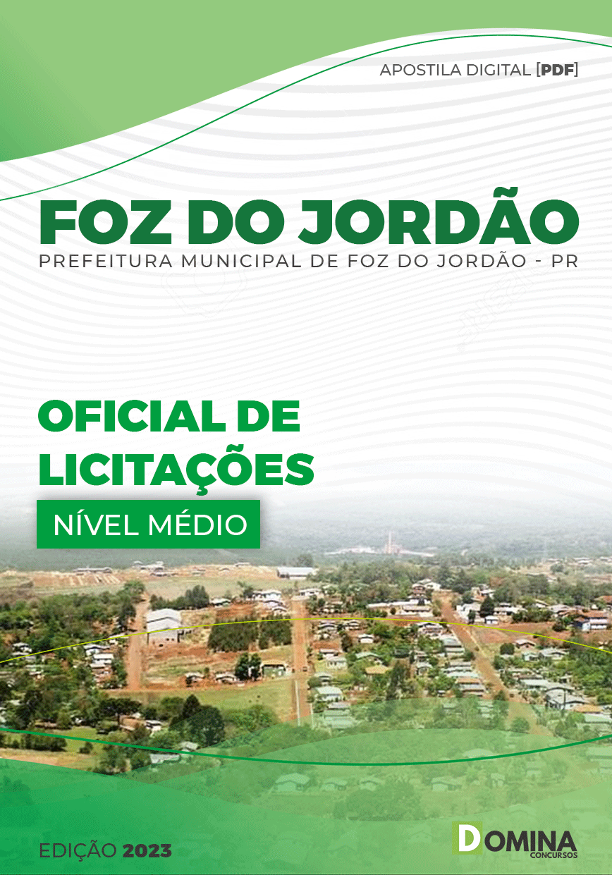 Apostila Pref Foz Jordão PR 2023 Oficial Licitações