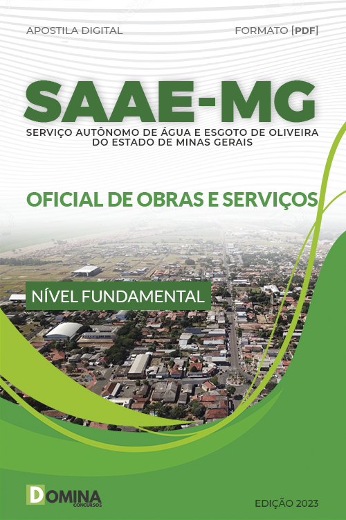 Apostila Concurso SAAE MG 2023 Oficial Obras Serviços