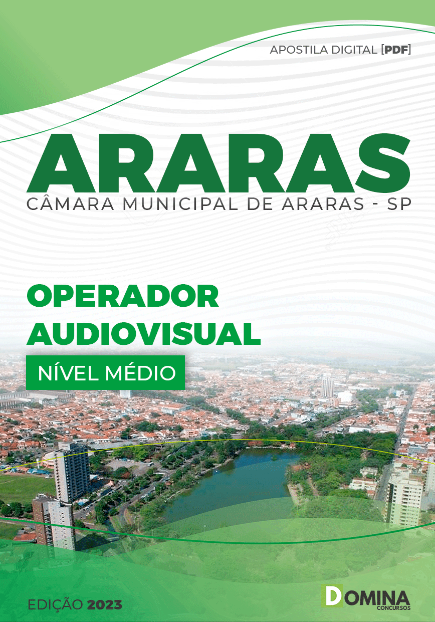 Apostila Câmara Araras SP 2023 Operador Audiovisual