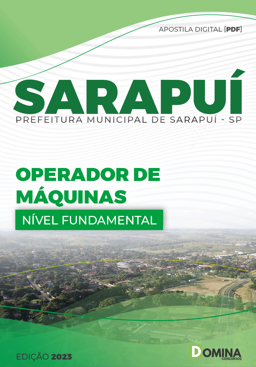 Apostila Concurso Pref Sarapuí SP 2023 Operador Máquinas