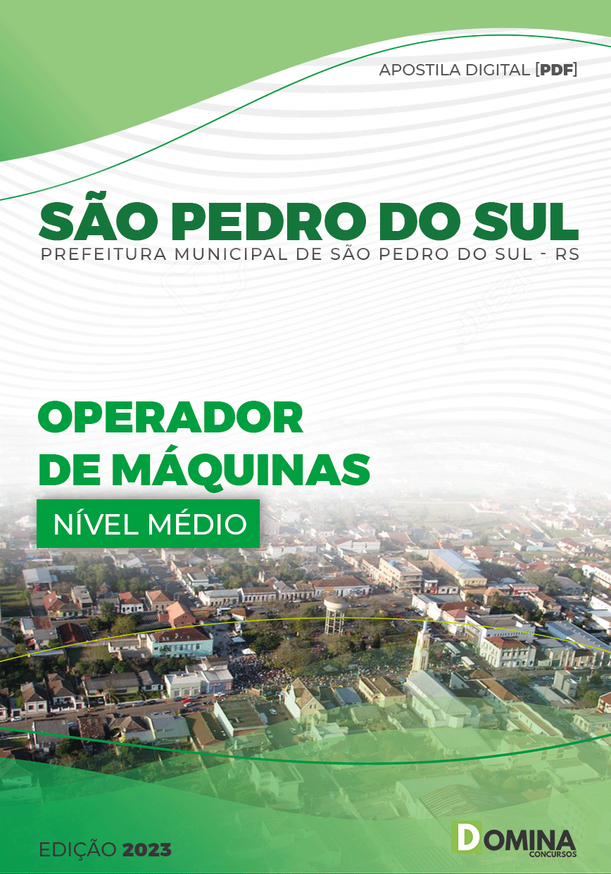 Apostila Pref São Pedro do Sul RS 2023 Operador Máquinas