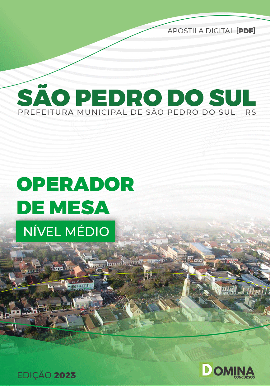 Apostila Digital Pref São Pedro do Sul RS 2023 Operador Mesa
