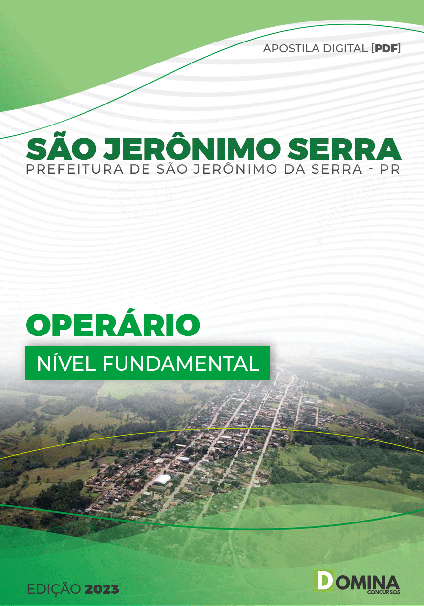 Apostila Pref São Jerônimo Serra PR 2023 Operário