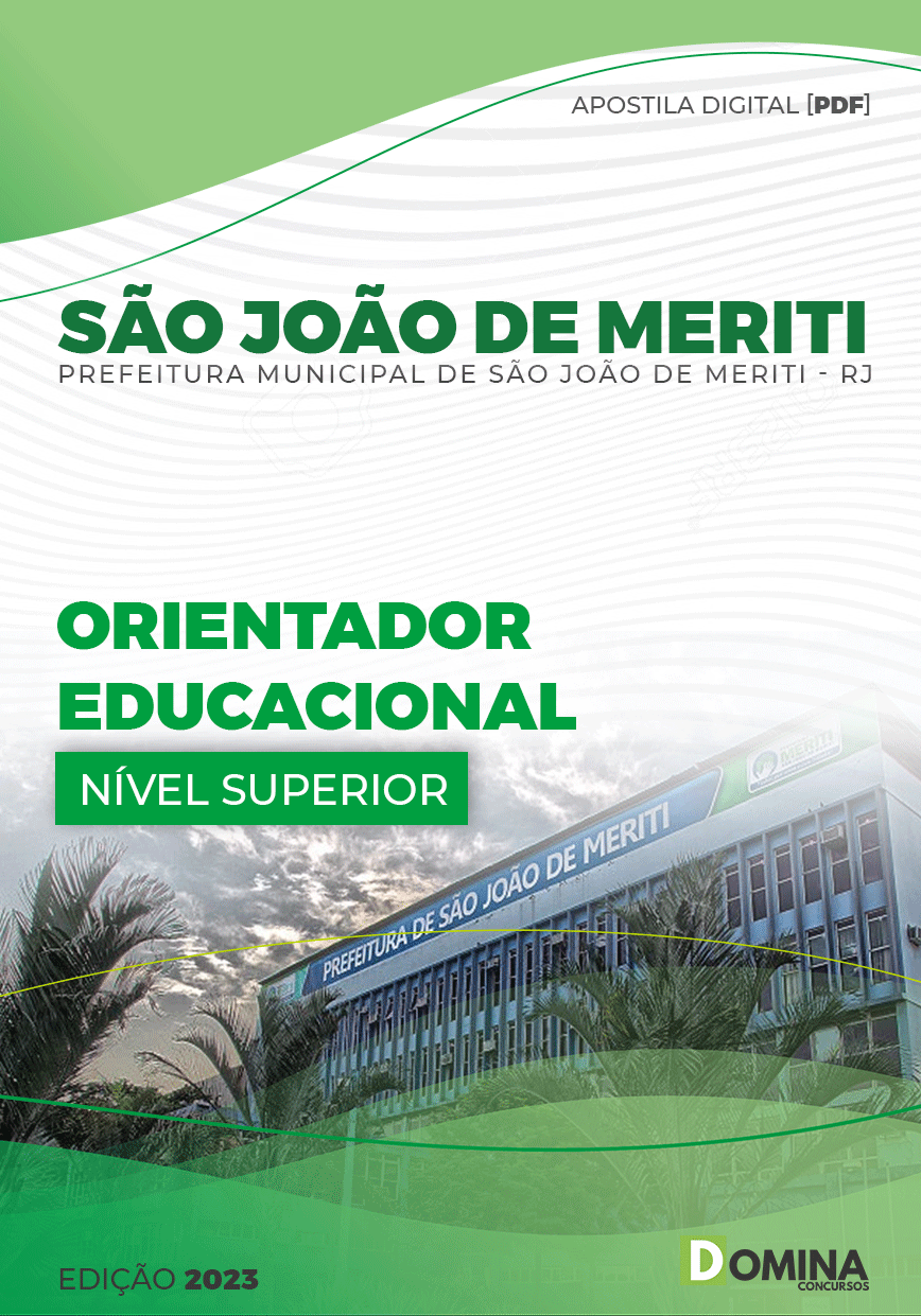 Apostila Pref São João Meriti RJ 2023 Orientador Educacional