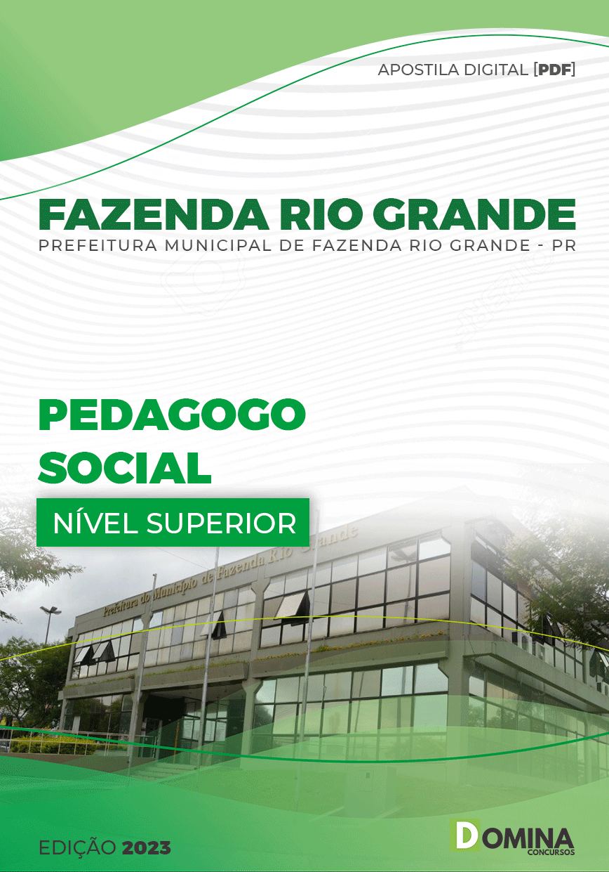 Apostila Pref Fazenda Rio Grande PR 2023 Pedagogo Social